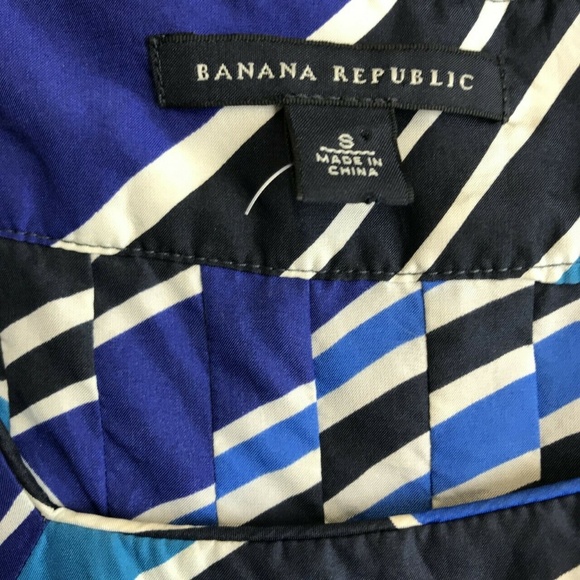 Banana Republic Striped Print Tunic Top Sz Small - Picture 6 of 8